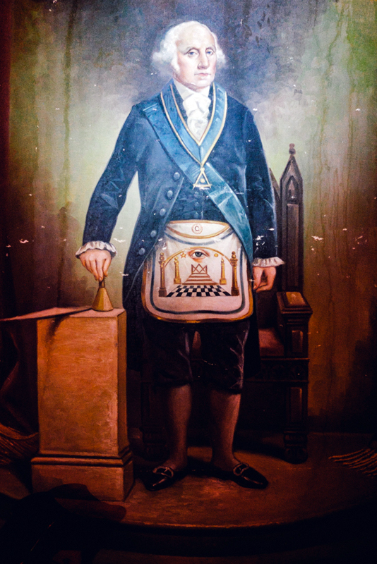 George Washington in Mason apron